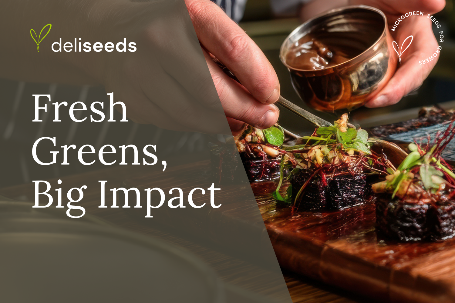 Fresh microgreens for restaurant and hotel menus