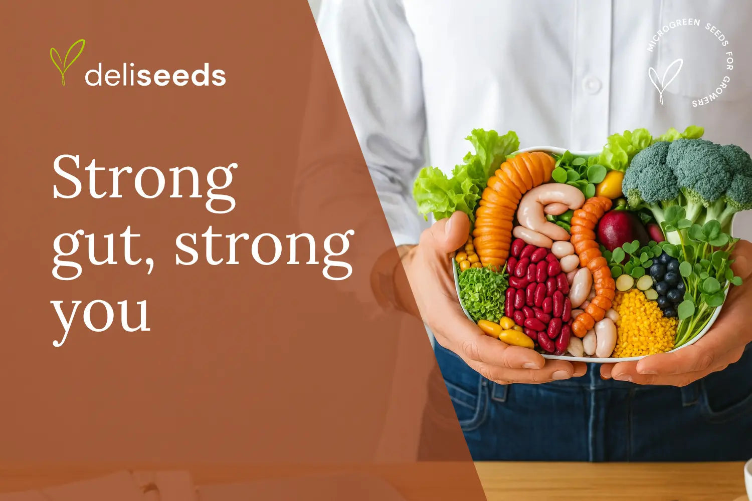 Fresh microgreens for a gut-friendly diet and microbiome support